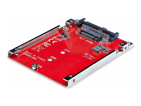 Startech M.2 to U.3 Adapter, For M.2 NVMe SSDs, PCIe M.2 Drive to 2.5inch U.3 (SFF-TA-1001) Host Adapter/Converter, TAA Compliant - 2.5" Drive Form...