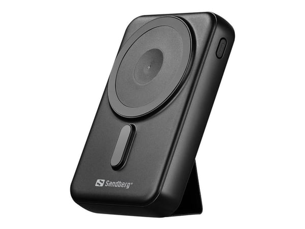 Sandberg Mag Wireless Powerbank 10000, 10000 mAh, Langaton lataaminen, Musta