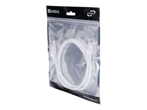 Sandberg SAVER - Netværkskabel - UTP - Cat6 - Hvit - 1m