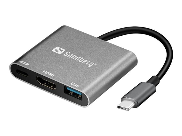 Sandberg USB-C Mini Dock HDMI+USB - Telakointiasema - USB - HDMI