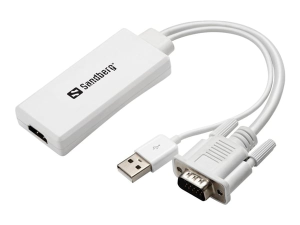 Sandberg Converter VGA+Audio til HDMI hvid