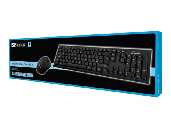 Sandberg DesktopSet - Tastatur- og mussett - trådløs - 2.4 GHz - Norsk