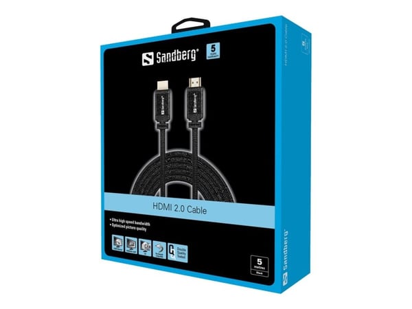 Sandberg - HDMI-kabel - HDMI (han) til HDMI (han) - 5 m