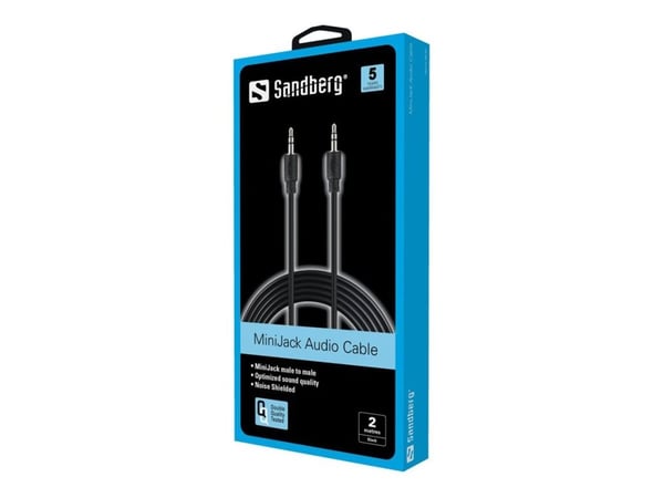 Sandberg - Lydkabel - mini-phone stereo 3.5 mm hann til mini-phone stereo 3.5 mm hann - 2 m - svart