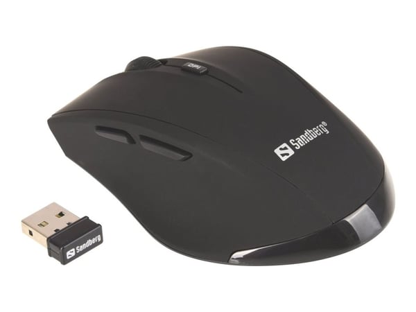 Sandberg Pro - Mus - 5 knapper - trådløs - 2.4 GHz - USB trådløs mottaker