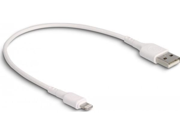 Delock - Lightning-kabel - USB hann til Lightning hann - 30 cm - hvit