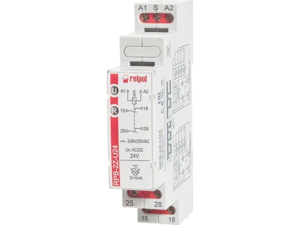 Relpol 2Z 8A 24VAC/DC bistabiili rele RPB-2Z-U24 864385 864385
