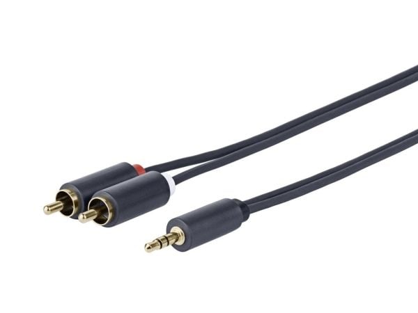 VivoLink - Lydkabel - mini-phone stereo 3.5 mm hann til RCA hann - 2.5 m - dobbeltisolert