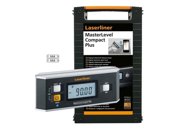 Laserliner MasterLevel Compact Plus, Sort, Grå, LCD, AAA, 1,5 V, 0 - 50 °C, 152 mm