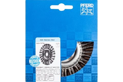 PFERD POS RBGIT 11506/22,2 PIPE CT INOX 0,50, 11,5 cm, 11,5 cm, Stål, Ikke-jernholdig metall, Bronse, Rustfritt stål, Aluminium, 12500 o/min