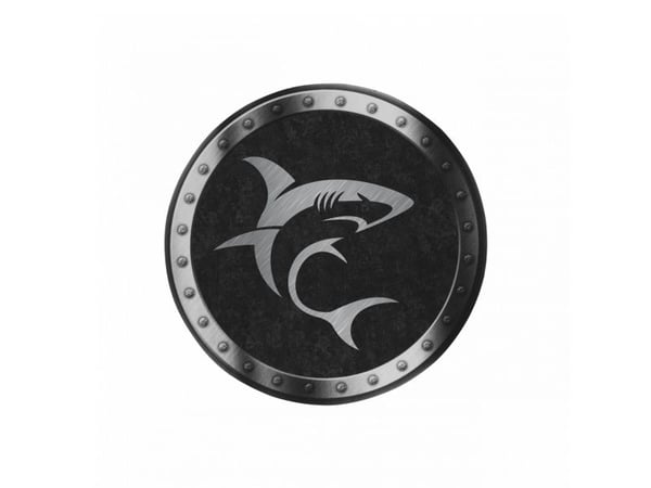 White Shark Minotaur, Sort, Grå, Hvit, Mønster, Gummi, Tekstil, Antiskliunderlag, Musematte til gaming