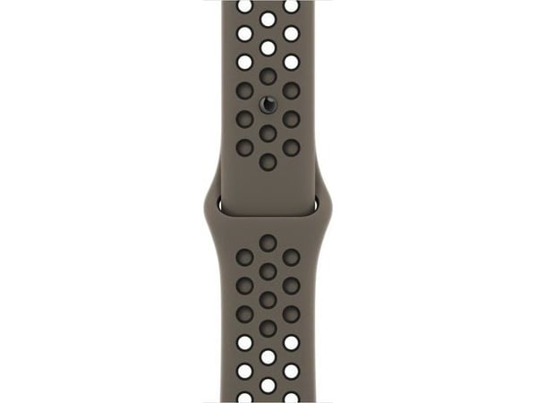 Apple Nike - Band för smart klocka - 41 mm - Vanlig storlek - olivgrå/svart