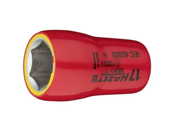 HAZET 880KV-17, Kraftpipe, Rød, Gult, 1 hoder, 3/8", Imperisk, 17 mm