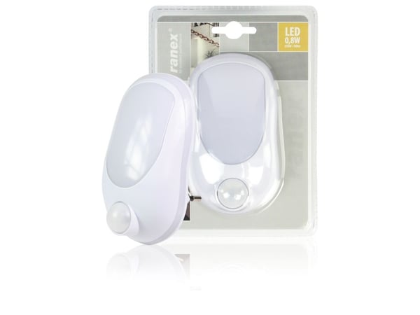 Ranex RA-NIGHT01, Pluggbart nattlys, Hvit, Plast, Barnerom, IP20, LED