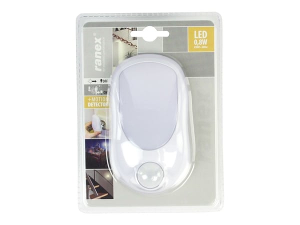 Ranex RA-NIGHT01, Pluggbart nattlys, Hvit, Plast, Barnerom, IP20, LED
