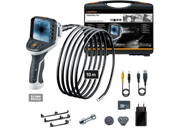 Laserliner VideoFlex G4 Ultra, 8,89 cm (3.5"), 640 x 480 piksler, 53°, Sort, Grå, 10 m, IP54, IP68