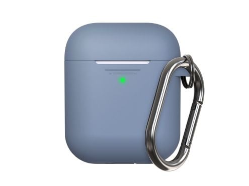 KeyBudz Elevate avaimenperä - Langattomien kuulokkeiden kotelo - pehmeä silikoni - koboltin sininen - Apple AirPods -laitteille (1. sukupolvi, 2. s...