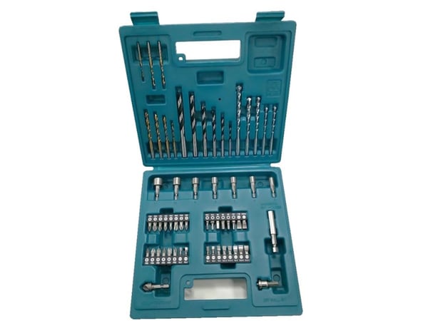 Makita E-11829, Drill, Murverk, Metall, Tre, Blå, Sølv, 60 stykker, Forsenkningsbor, Hex (metrisk), Philips, Pozidriv, Spor/slot, Torx