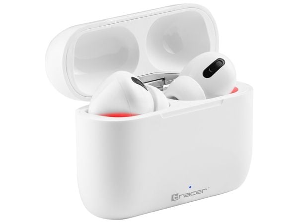 Tracer T4, True Wireless Stereo (TWS), Samtaler/musikk, 20 - 20000 Hz, Hodesett, Hvit