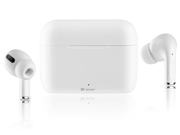 Tracer T4, True Wireless Stereo (TWS), Samtaler/musikk, 20 - 20000 Hz, Hodesett, Hvit