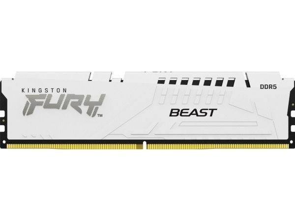 Kingston FURY Beast - DDR5 - modul - 32 GB - DIMM 288-pin - 6000 MT/s / PC5-48000 - CL36 - 1.35 V - ikke-bufret - on-die ECC - hvit
