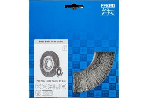 PFERD 43701235, Slipebørste, Universal, 6000 o/min, Rund, 5,08 cm, 18 cm