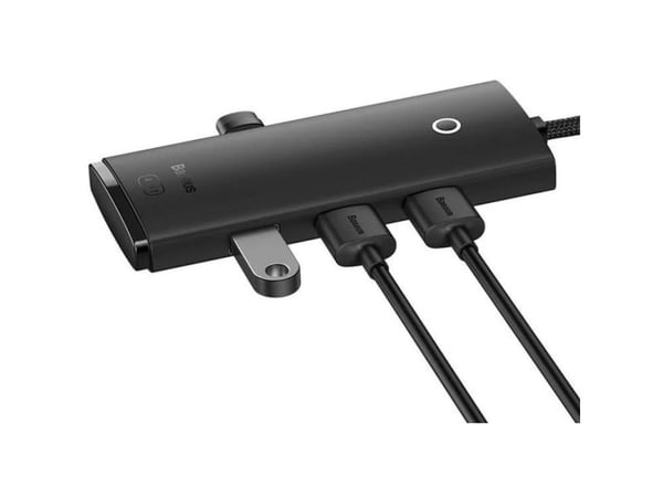 Keskitin 4w1 Baseus Lite Series USB do 4x USB 3.0 25cm (czarny)