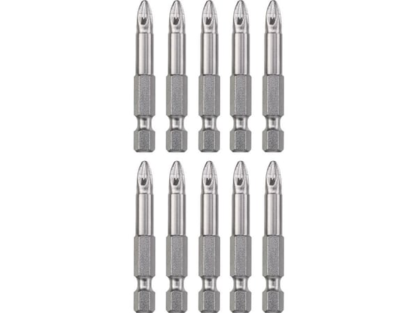 kwb 121162, 10 stykker, Pozidriv, PZ 2, 1/4, Stål, 50 mm