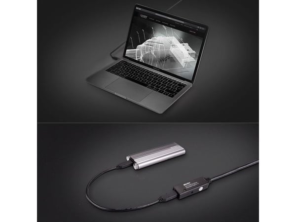 Lindy 43376, 10 m, USB A, USB C, USB 3.2 Gen 1 (3.1 Gen 1), 5 Gbit/s, Svart
