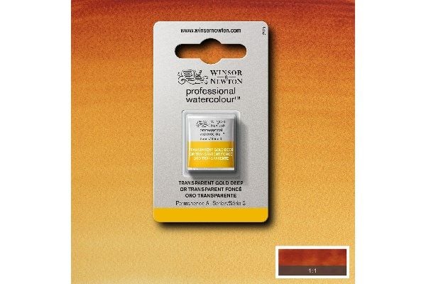 Akvarell proff. 1/2 pan transparent gull dyp 547