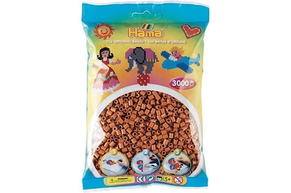 Hama Beads 201-21, Brun, Rørperle, 3000 stykker