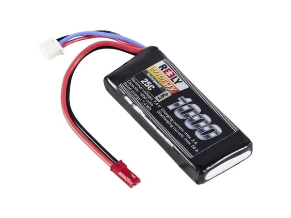 Reely modellbygg batteripakke (LiPo) 7,4 V 1000 mAh 2 celler 25 C softcase BEC (RE-7849758)