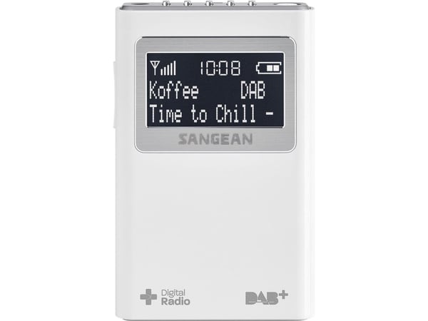 Sangean-DPR-39 - Bærbar DAB-radio - hvit