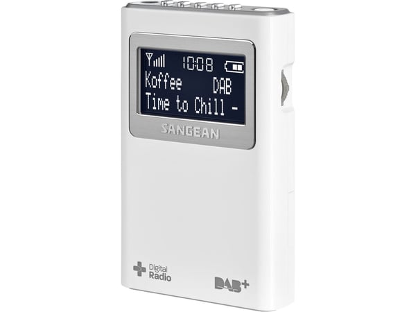 Sangean-DPR-39 - Bærbar DAB-radio - hvit