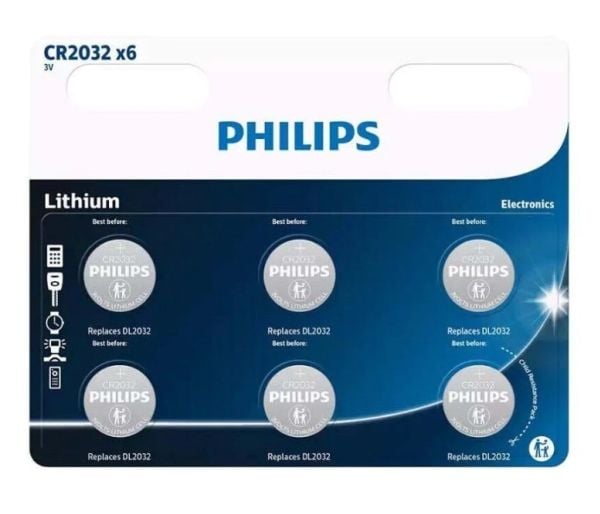 Philips Minicells CR2032P6 - Batteri 6 x CR2032 - Li - 210 mAh
