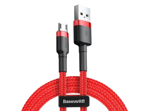 Baseus CAMKLF-B91, 1 m, USB A, Musta, Punainen