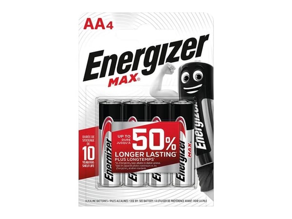 Energizer MAX – AA, Kertakäyttöinen akku, AA, Alkali, 4 kpl