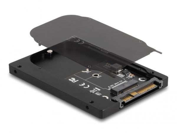Delock - Grensesnittsadapter - 7 mm height, converter, SFF-8639 to M.2 Key M - M.2 NVMe Card / PCIe 3.0 (NVMe) - U.2 - svart