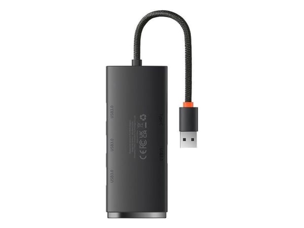 Keskitin 4w1 Baseus Lite Series USB do 4x USB 3.0 25cm (czarny)