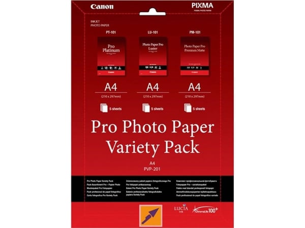 Canon Pro Variety Pack PVP-201 - A4 (210 x 297 mm) 15 ark fotopapirsett