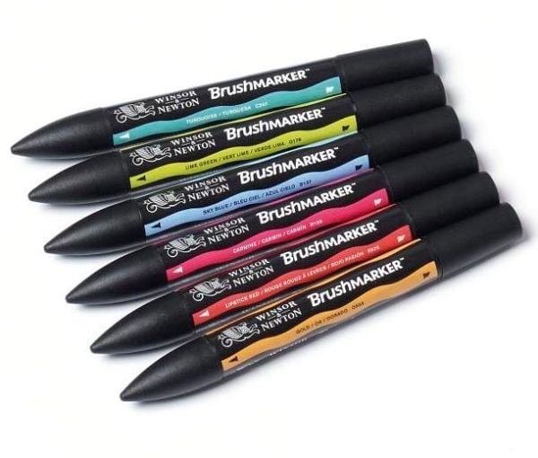 Winsor & Newton 0290033, Assorterte farger, Flerfarget, 6 farger, Multi, Meisel-/penselspiss, Rund