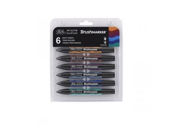 Winsor & Newton 0290034, Assorterte farger, Flerfarget, 6 farger, Multi, Meisel-/penselspiss, Rund
