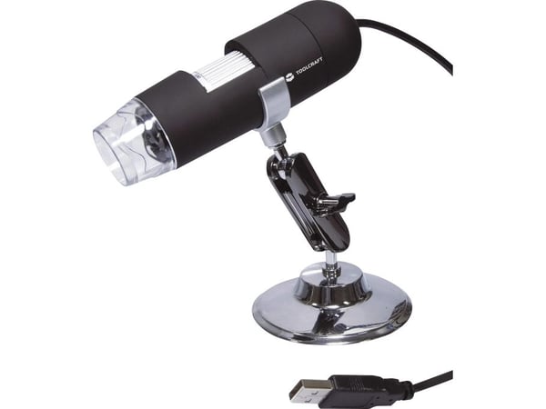 Toolcraft TO-5139591, Digitalt, Sort, 200x, 20x, LED, Hvit