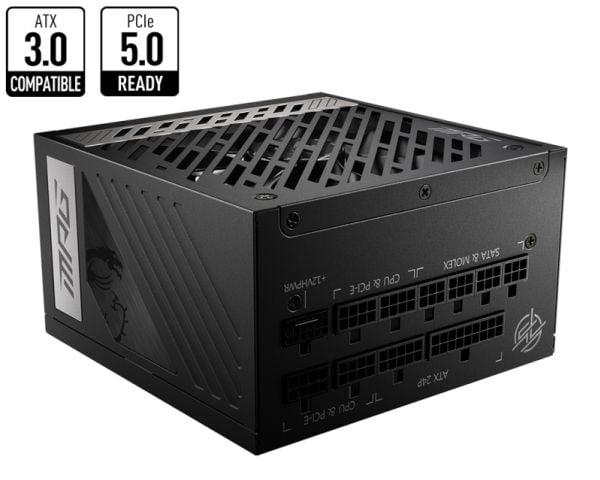 MSI MPG A850G PCIE5 - Strømforsyning (intern) - ATX12V / EPS12V - 80 PLUS Gold - AC 100-240 V - 850 watt - aktiv PFC