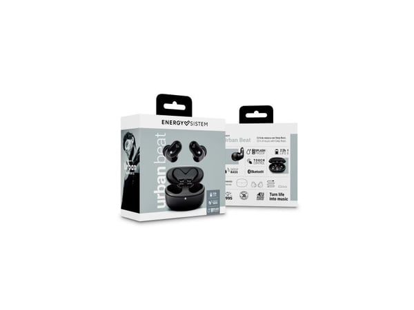 Energy Sistem Urban Beat, True Wireless Stereo (TWS), Samtaler/musikk, 20 - 20000 Hz, 46 g, Hodesett, Svart