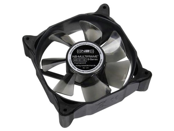 Noiseblocker MultiFrame M8-3, Vifte, 8 cm, 2200 RPM, 59 m³/t, Sort