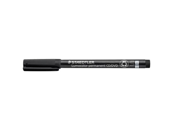 STAEDTLER Lumocolor CD/DVD - Fiberspetspenna - permanent - för CD/DVD - svart - 0.4 mm - superfin