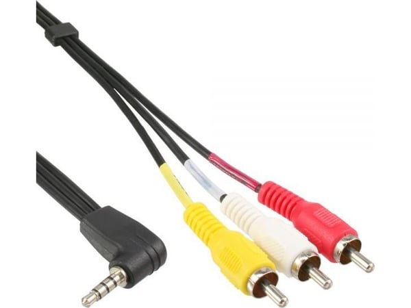 InLine 89600, 1,5 m, 3,5 mm, 3 x RCA, nikkeli, musta, uros/naaras