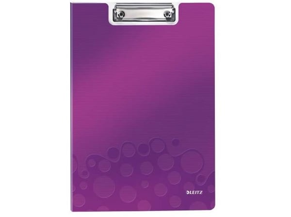 Leitz WOW - Notatbrettmappe - for A4 (210 x 297 mm) - kapasitet: 75 ark - metallisk purpur