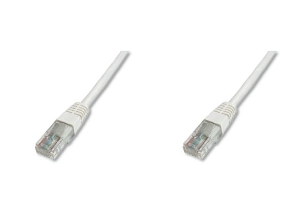 Digitus Patch Cable, UTP, CAT6, PVC, 2M, white, 2 m, Valkoinen